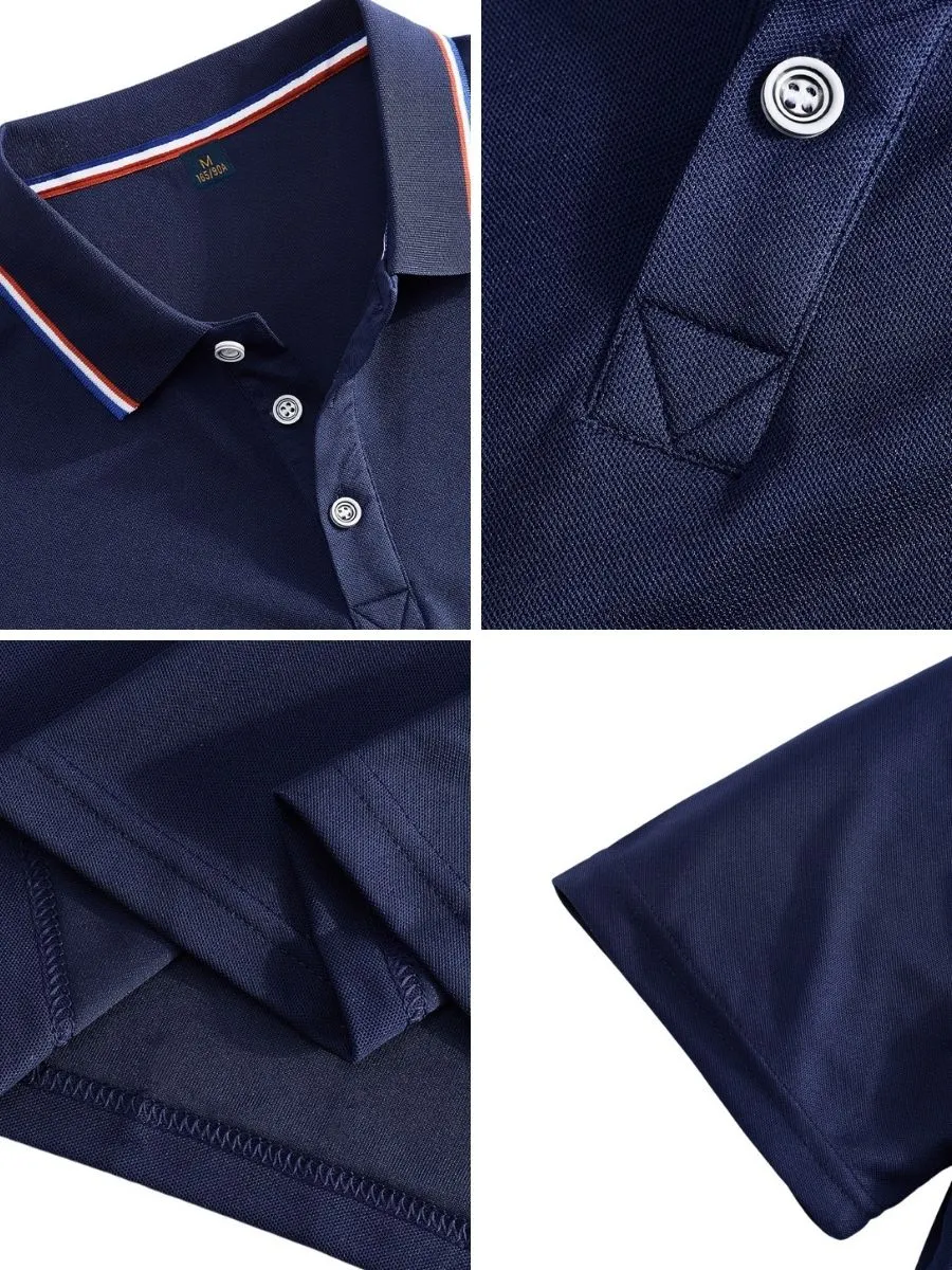 2 Piece Casual Polo Shirt and Linen Pants