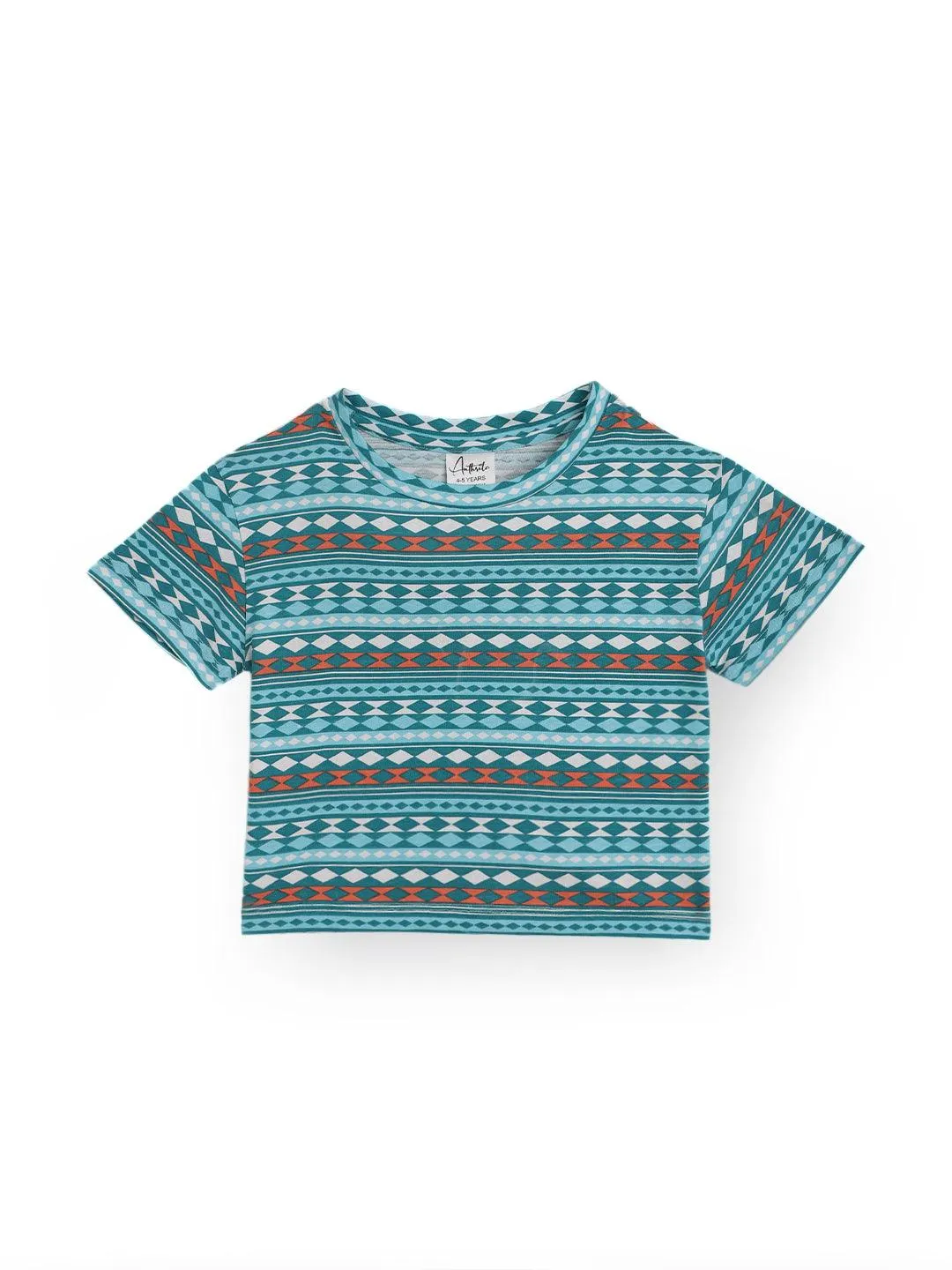 BLUE GREEN SUMMER GIRLS T-SHIRT - BLUE