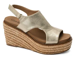Corkys Footwear Freddie Wedge - Gold Washed Metallic