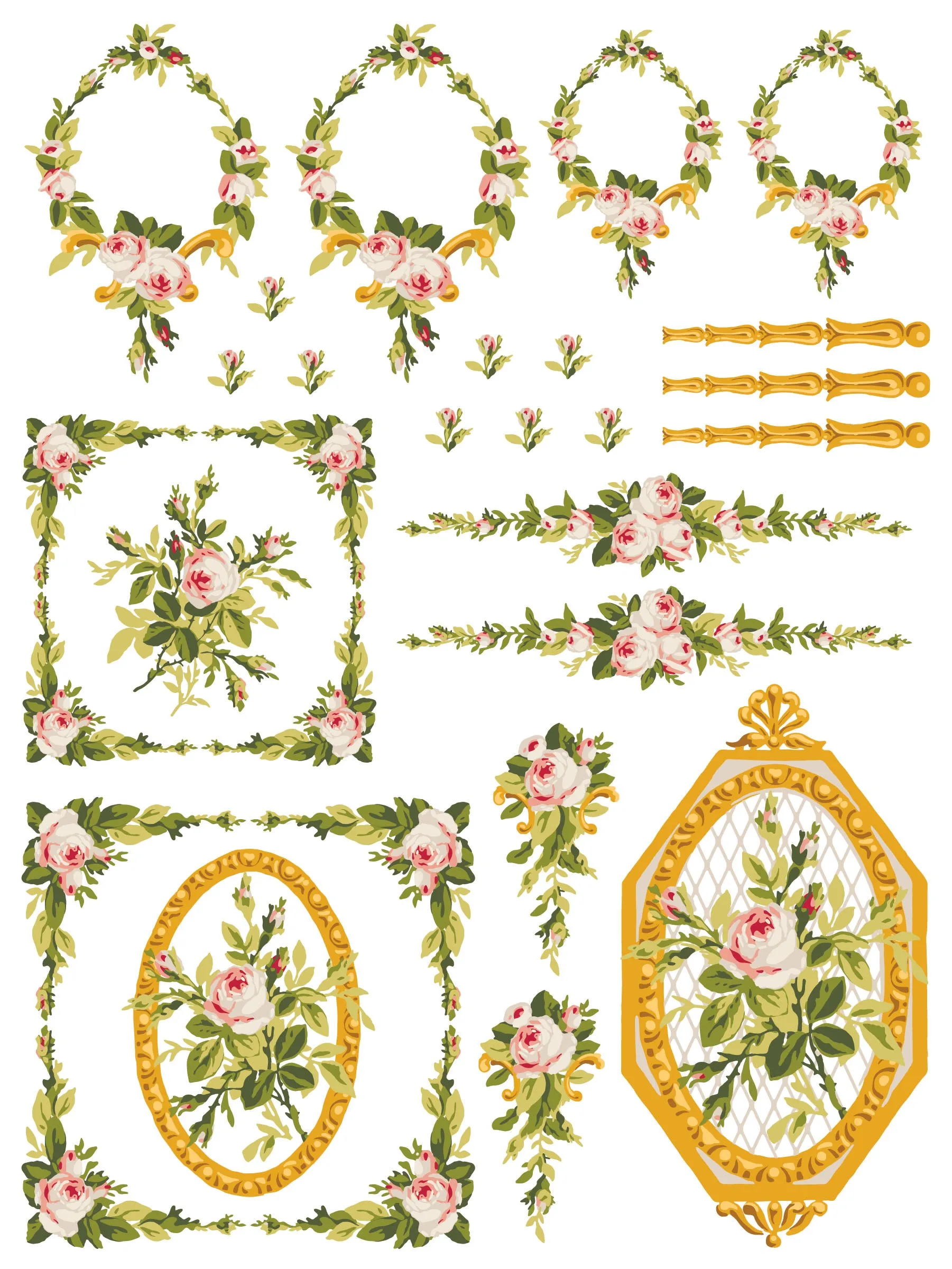 IOD Petit Fleur Pink Paint Inlay - Limited Release