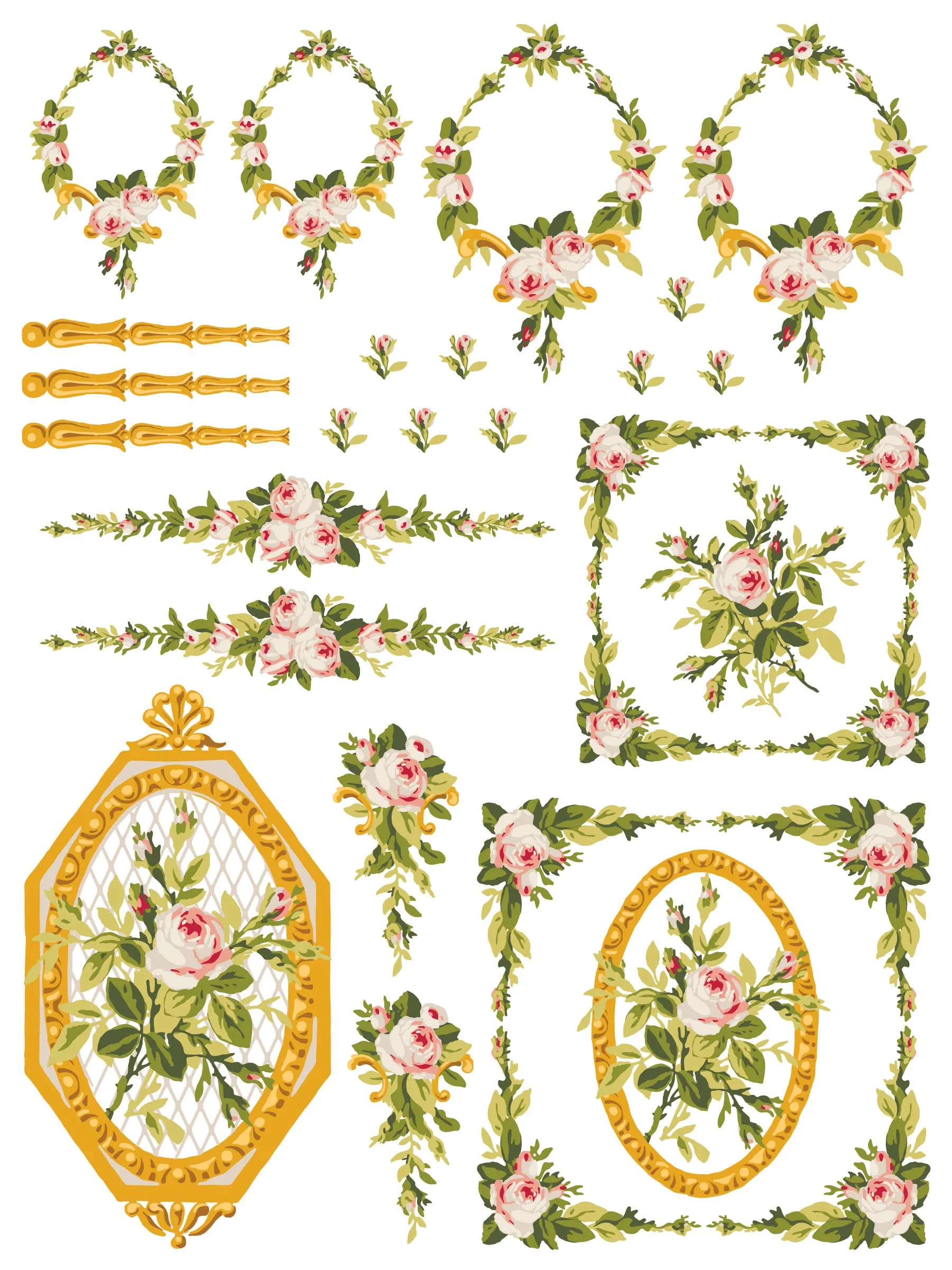 IOD Petit Fleur Pink Paint Inlay - Limited Release