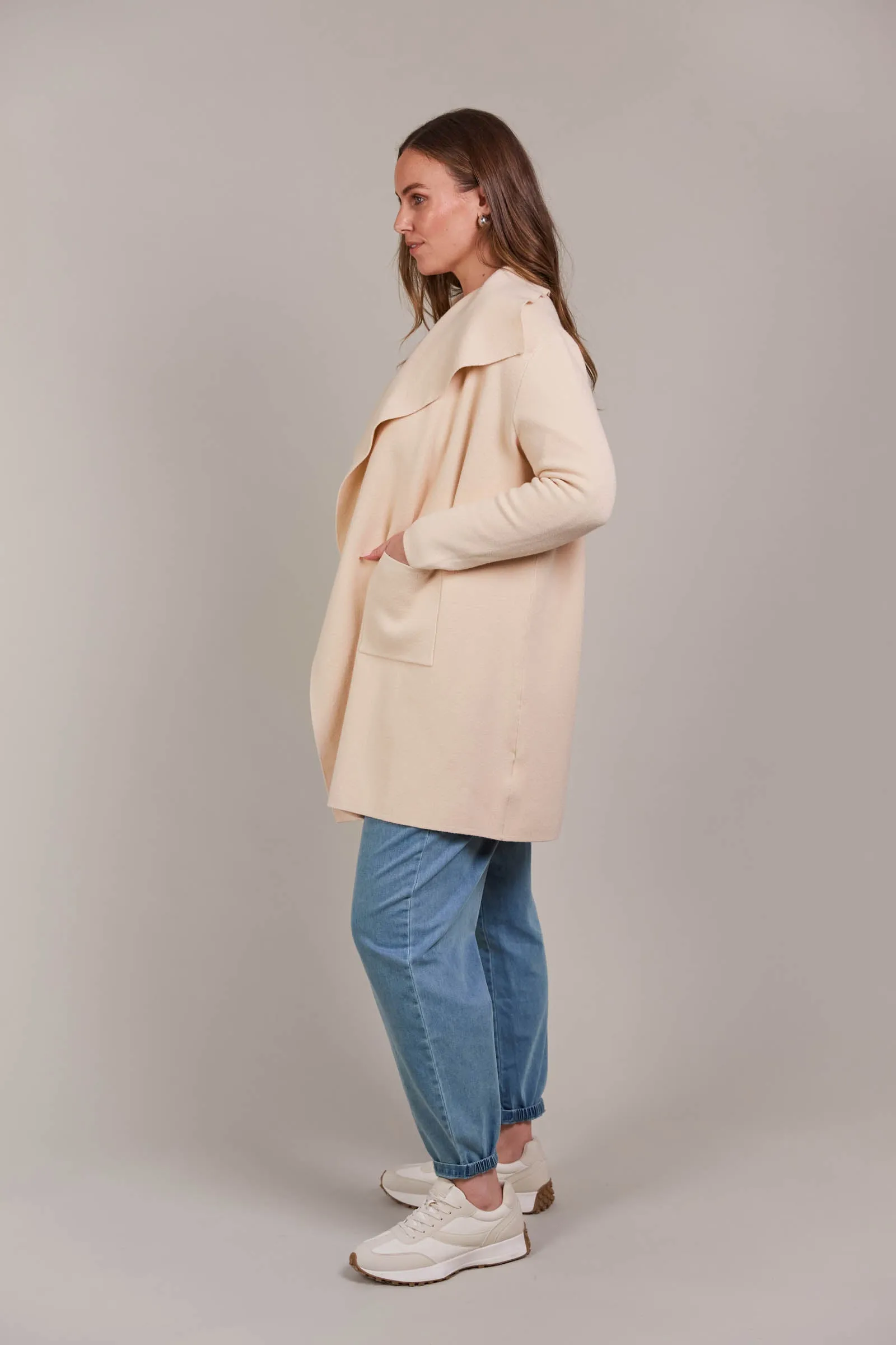 Palmer Relaxed Cardigan - Ecru