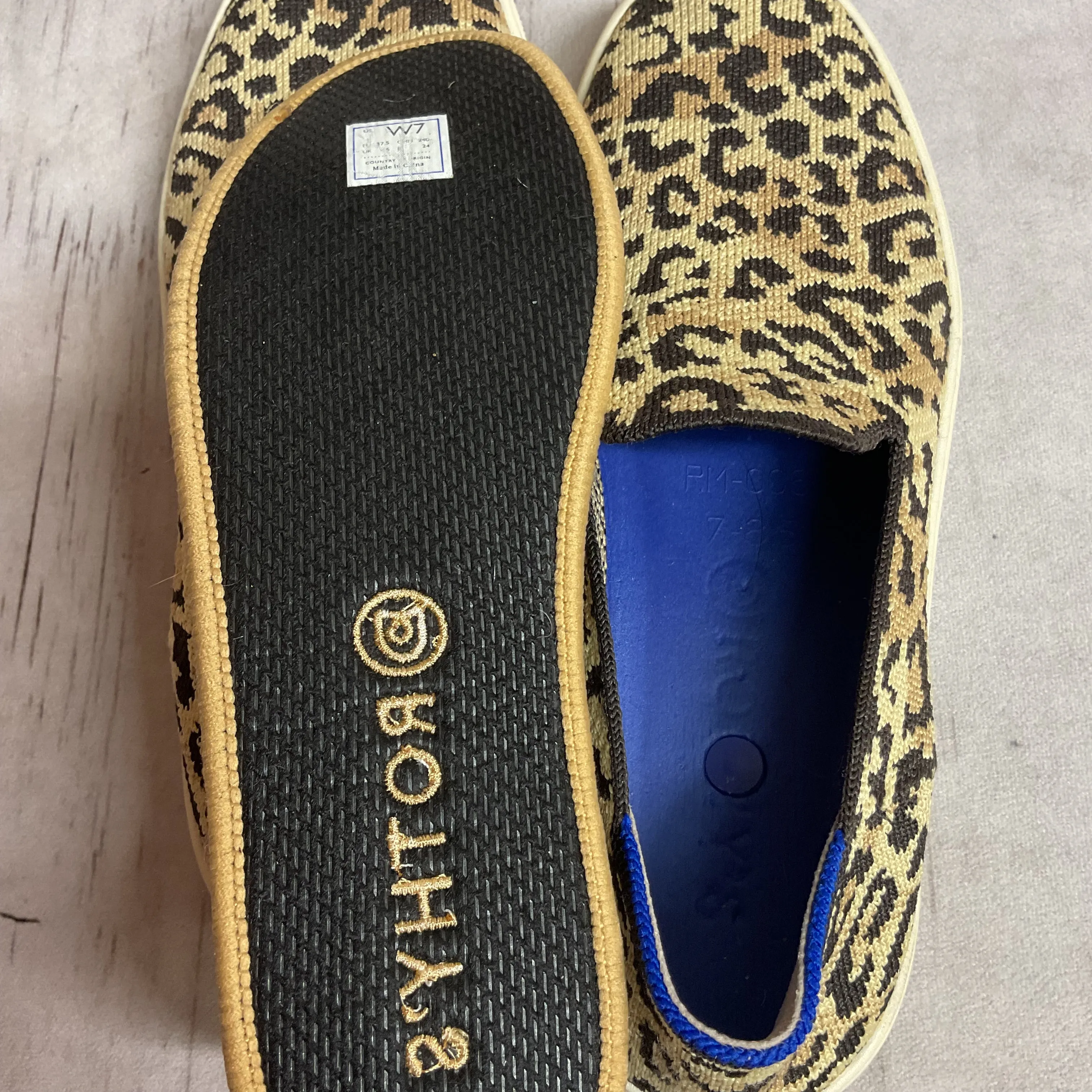 Shoes Flats By Rothys In Animal Print, Size:7