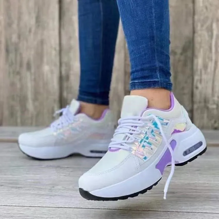 Vanessa  Schnrsneaker mit Keilabsatz fr Damen
