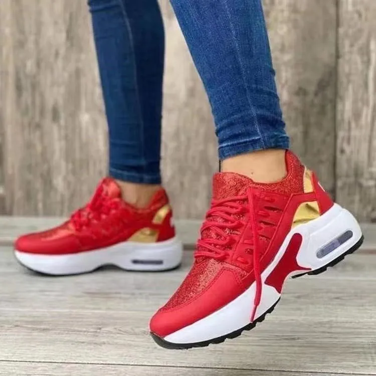 Vanessa  Schnrsneaker mit Keilabsatz fr Damen