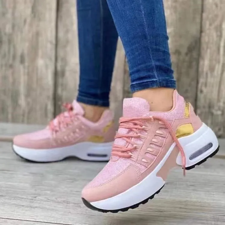 Vanessa  Schnrsneaker mit Keilabsatz fr Damen