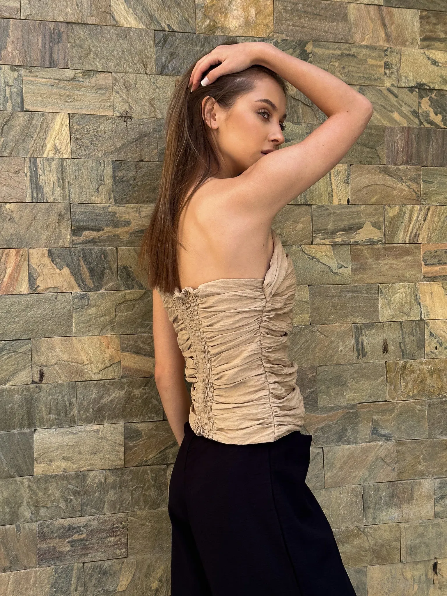 Yasmine top in beige