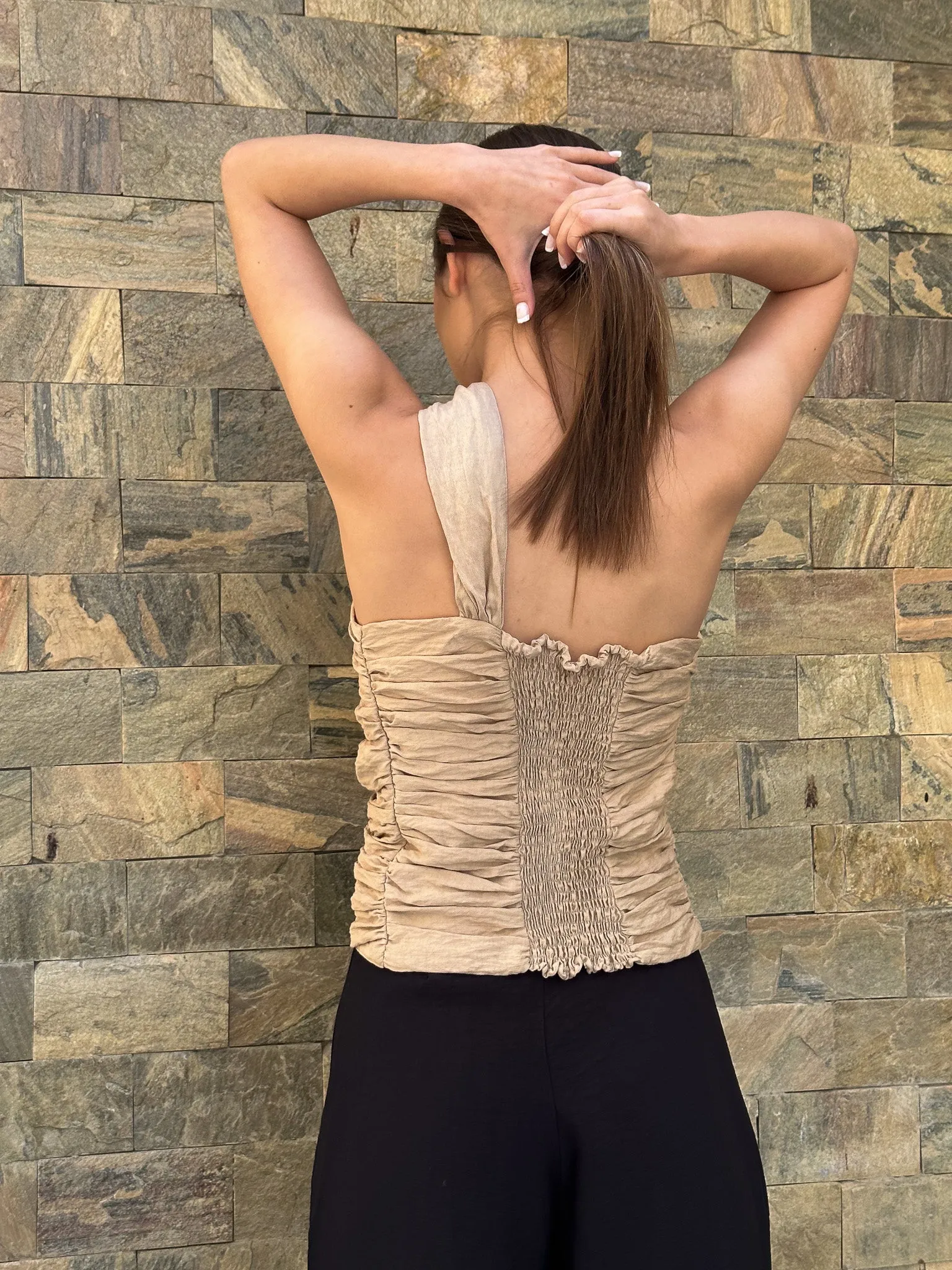 Yasmine top in beige